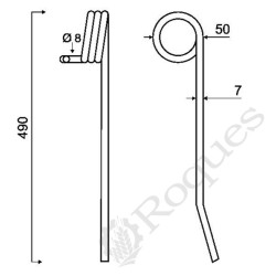 DENT ETRILLE TYPE HATZENBILCHER 7 mm 931127 GRANGE & WALTER GW 487 *