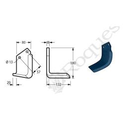 LAME U ( épais. 8 mm ) G. TYPE HOWARD 73000103903V / MUZZI