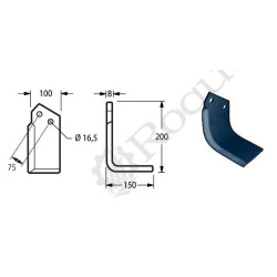 LAME D. EQUERRE TYPE HOWARD HP / MUZZI 