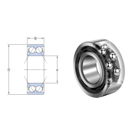 ROULEMENT A 2 RANGEES DE BILLES A CONTACT OBLIQUE 45X100X39.7