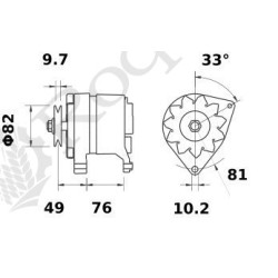 ALTERNATEUR ( MG 599 ) 14V 80A AAK3156 / 11203158